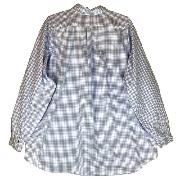 Polo Ralph Lauren Mens Shirt 4XLT Blue White Checkered Button-Down Preppy - Picture 3 of 6